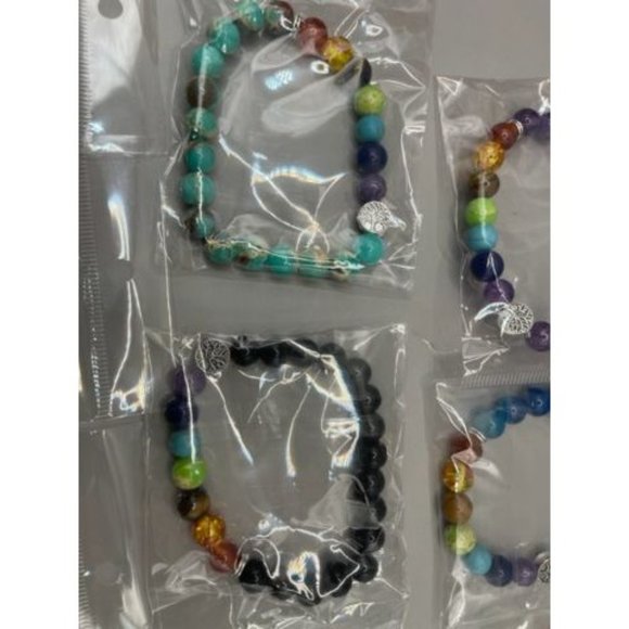 New 10Pcs Tree of Life Healing Crystals Bracelet - 7 Chakra Semi Preciou… - Picture 10 of 13